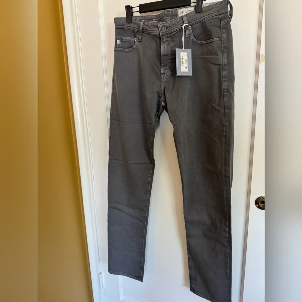 AG Trellis Modern Slim Vapor Wash Smooth Slate NWT